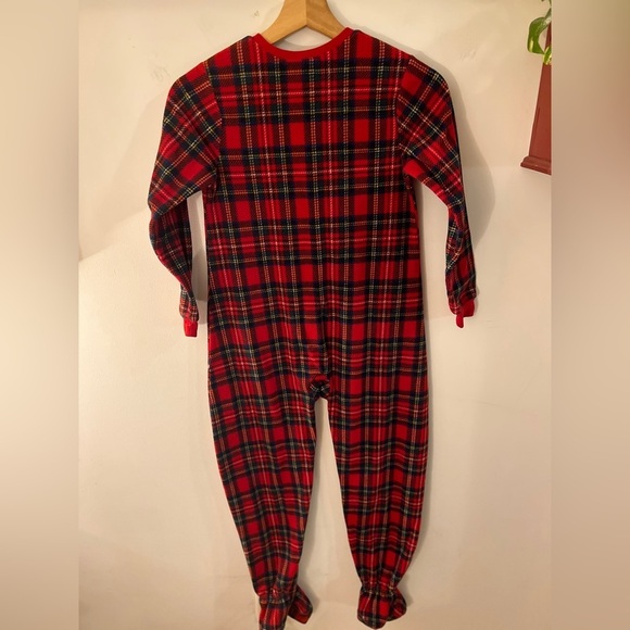 Lands’ End Plaid Footed Onesie Pajamas 8 - Picture 7 of 9